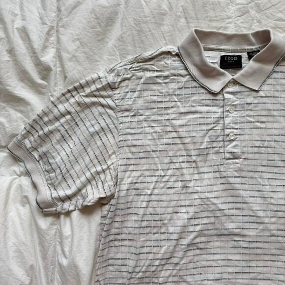 Izod Other - Vintage 90s Izod Golf checked polo collared short sleeve cotton shirt preppy